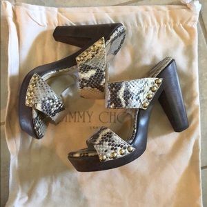Jimmy Choo Snake Print Lea Heel